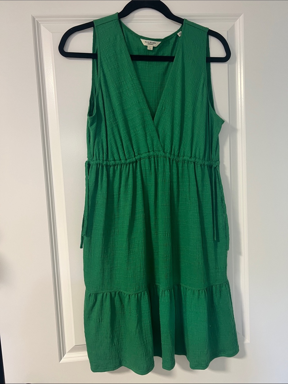 Max Studio Green Sleeveless Mini Dress
